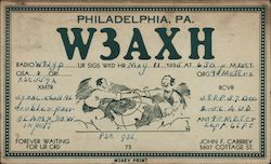 W3AXH: Philadelphia, PA Postcard