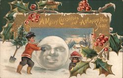 Merry Christmas and a Happy New Year Postcard