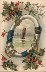 Best Wishes for Xmas Postcard
