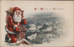 Best Wishes for Christmas Postcard