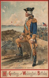 My Greetings on Washington's Birthday Postcard