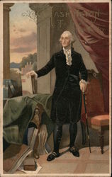 Portrait of George Washington Presidents Postcard Postcard Postcard
