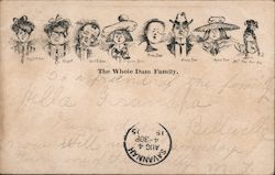 The Whole Damn Family Postcard