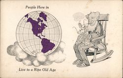 People Here In ____ Live to A Ripe Old Age Blank Destinations Postcard Postcard Postcard