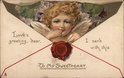 To My Sweetheart Cupid Postcard Postcard Postcard