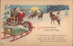 A Christmas Greeting Postcard