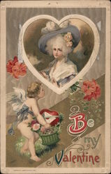 Be my Valentine Women Postcard Postcard Postcard