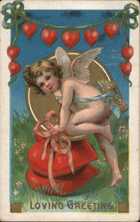 Loving Greeting Cupid Postcard Postcard Postcard