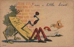 Board With Drill Through It Postcard