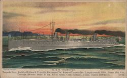 USS Thornton: Torpedo Boat Trade Card