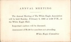 Annual meeting of the White Eagle Committee Postcard