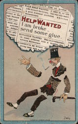Help Wanted Comic, Funny Postcard Postcard Postcard