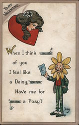 To My Valentine Women Postcard Postcard Postcard