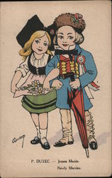 Newly Married Couple Postcard