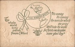 The Whole World is My Parish, Frances E. Willard Schools & Education Postcard Postcard Postcard