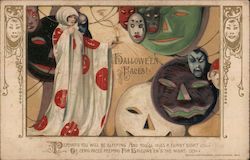 Halloween Faces! Postcard
