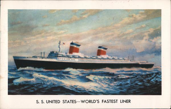 S.S. United States - World's Fastest Liner Boats, Ships