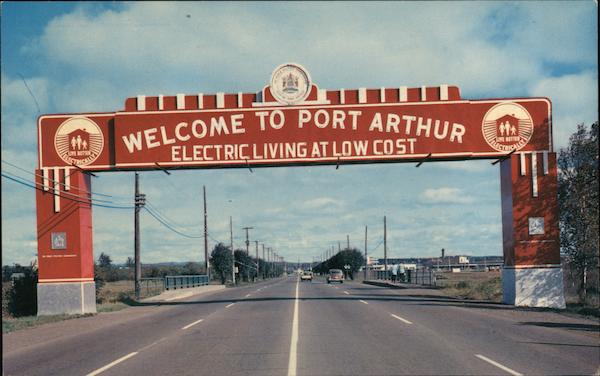 Welcome Arch to Port Arthur ON Canada Ontario