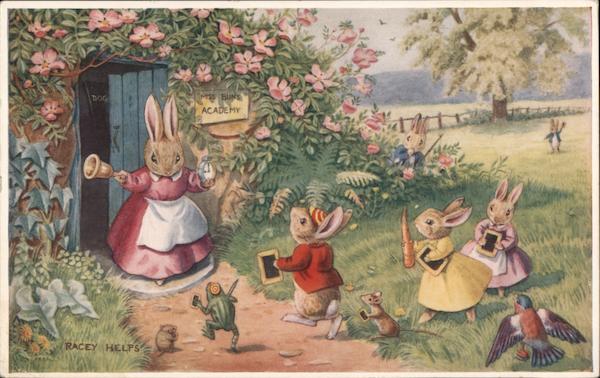 Bunnies Being Called to School Racey Helps Dressed Animals