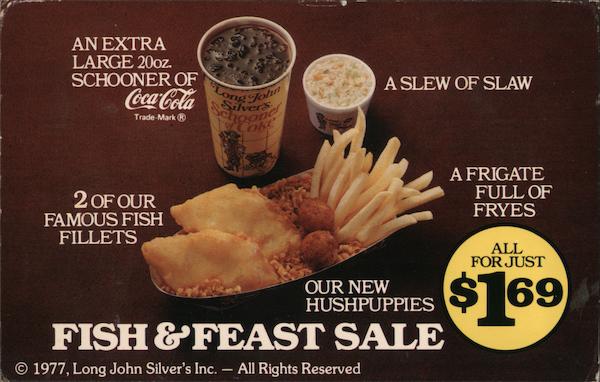 Long John Silver's Fish & Feast Sale Modern (1970's to Present)