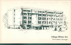 Village Motor Inn Birmingham, MI Postcard Postcard Postcard