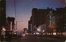 Central Avenue at Night Postcard