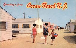 Greetings from Ocean Beach N.J. New Jersey Postcard Postcard Postcard