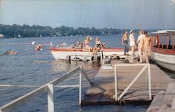 Boat Rides at State Park Lake Postcard