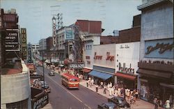 Looking North down Granby Street Postcard