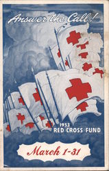 Answer the Call! 1953 Red Cross Fund, American National Red Cross Postcard