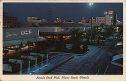 Night View of Lincoln Road Mall Postcard