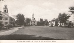 Across the Green - a glimpse of part of Storrowton Village West Springfield, MA Postcard Postcard Postcard