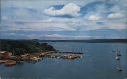 View from Raymond E. Baldwin Bridge Old Saybrook, CT Postcard Postcard Postcard