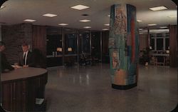 Lobby, Colgate University Library Postcard