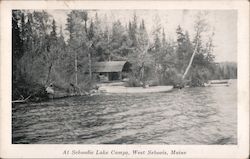 At Schoodic Lake Camps Postcard