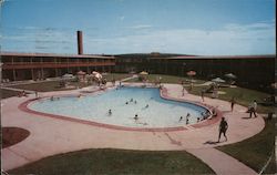 Swimming Pool at Western Hills Lodge Postcard