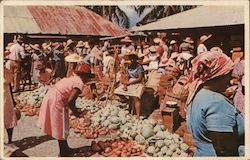 Market Day Jamaica Postcard Postcard Postcard