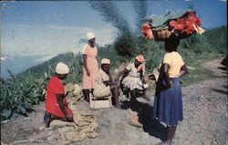 Jamaicans Marketing Produce by the Roadside Montego Bay, Jamaica Postcard Postcard Postcard