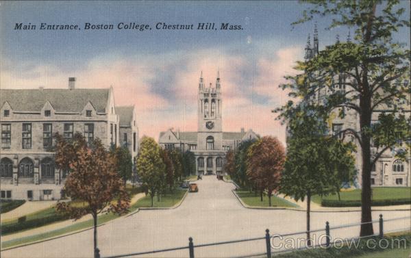 Main Entrance, Boston College Chestnut Hill Massachusetts