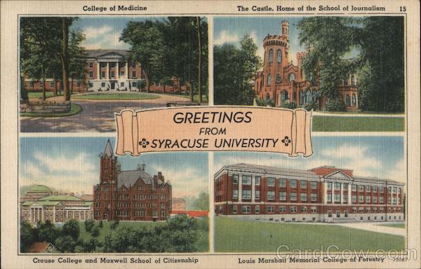 Greetings from Syracuse University New York