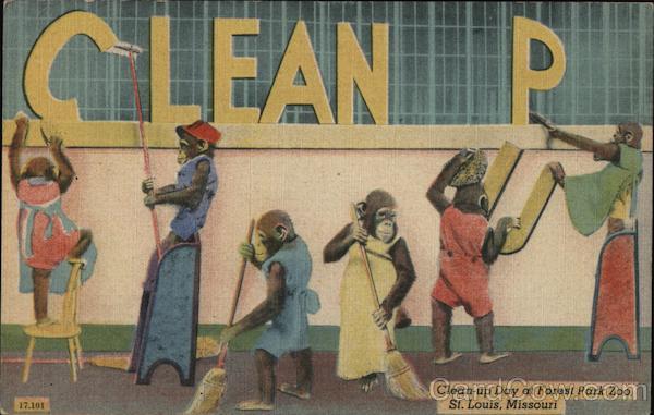 Clean-Up Day for Forest Park Zoo St. Louis Missouri