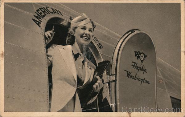 American Airlines Stewardess Airline Advertising