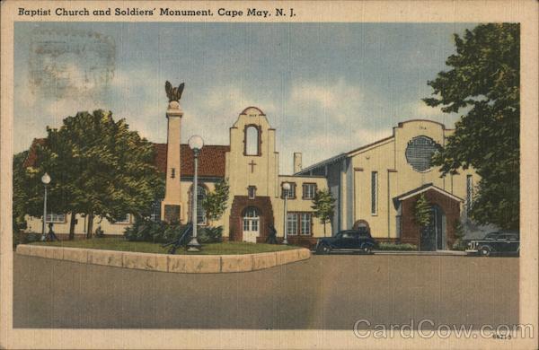 Baptist Church and Soldiers' Monument Cape May New Jersey
