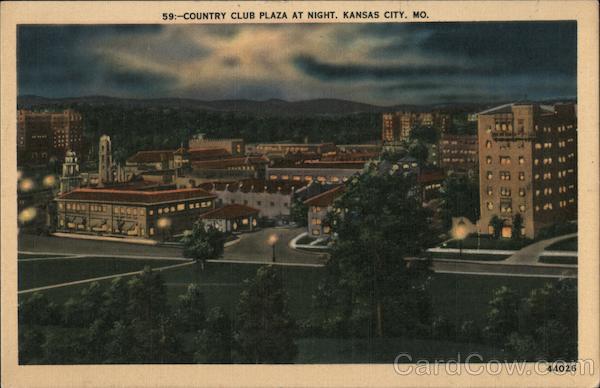 Country Club Plaza at Night Kansas City Missouri