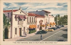 The First National Bank Welcomes You Postcard