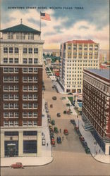 Downtown Street Scene Postcard