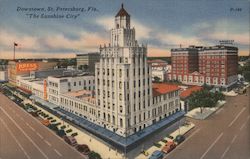 Downtown, "The Sunshine City" Postcard