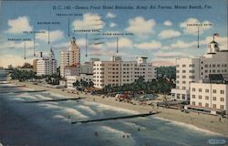 Ocean Front Hotel Barracks, Army Air Forces Postcard