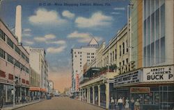 Main Shopping District Miami, FL Postcard Postcard Postcard