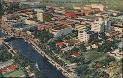 Aerial View of Downtown Postcard
